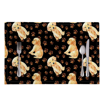 Labrador Retriever Puppy Pattern Print Placemat
