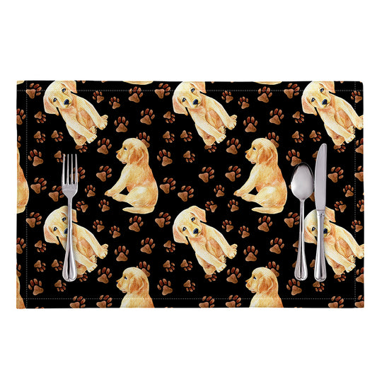 Labrador Retriever Puppy Pattern Print Placemat
