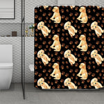 Labrador Retriever Puppy Pattern Print Polyester Shower Curtain
