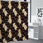 Labrador Retriever Puppy Pattern Print Premium Shower Curtain