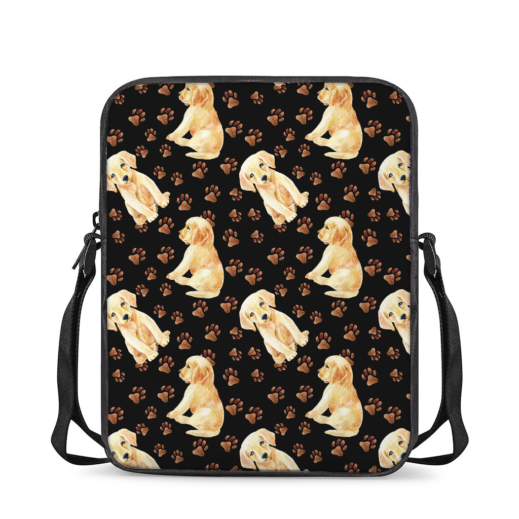 Labrador Retriever Puppy Pattern Print Rectangular Crossbody Bag