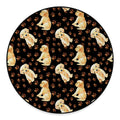 Labrador Retriever Puppy Pattern Print Round Floor Mat