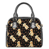 Labrador Retriever Puppy Pattern Print Shoulder Handbag