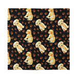 Labrador Retriever Puppy Pattern Print Silk Bandana