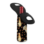 Labrador Retriever Puppy Pattern Print Single Neoprene Wine Tote