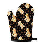 Labrador Retriever Puppy Pattern Print Single Oven Mitt