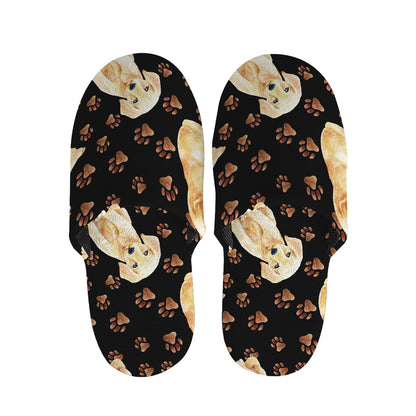 Labrador Retriever Puppy Pattern Print Slippers