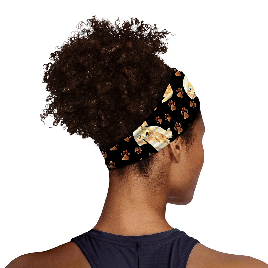 Labrador Retriever Puppy Pattern Print Sports Headband