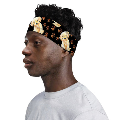 Labrador Retriever Puppy Pattern Print Sports Headband