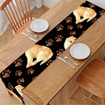 Labrador Retriever Puppy Pattern Print Table Runner