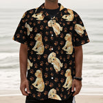 Labrador Retriever Puppy Pattern Print Textured Short Sleeve Shirt