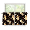 Labrador Retriever Puppy Pattern Print Tier Curtains