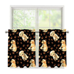 Labrador Retriever Puppy Pattern Print Tier Curtains