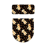 Labrador Retriever Puppy Pattern Print Toilet Lid And Tank Cover Set