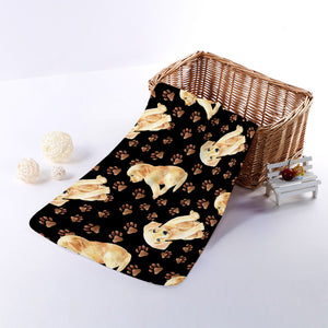 Labrador Retriever Puppy Pattern Print Towel