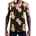 Labrador Retriever Puppy Pattern Print Men's Workout Tank Top