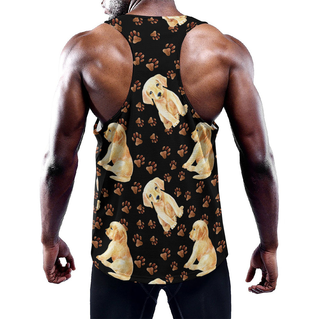 Labrador Retriever Puppy Pattern Print Training Tank Top