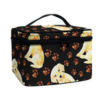 Labrador Retriever Puppy Pattern Print Travel Makeup Bag