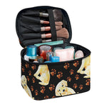 Labrador Retriever Puppy Pattern Print Travel Makeup Bag