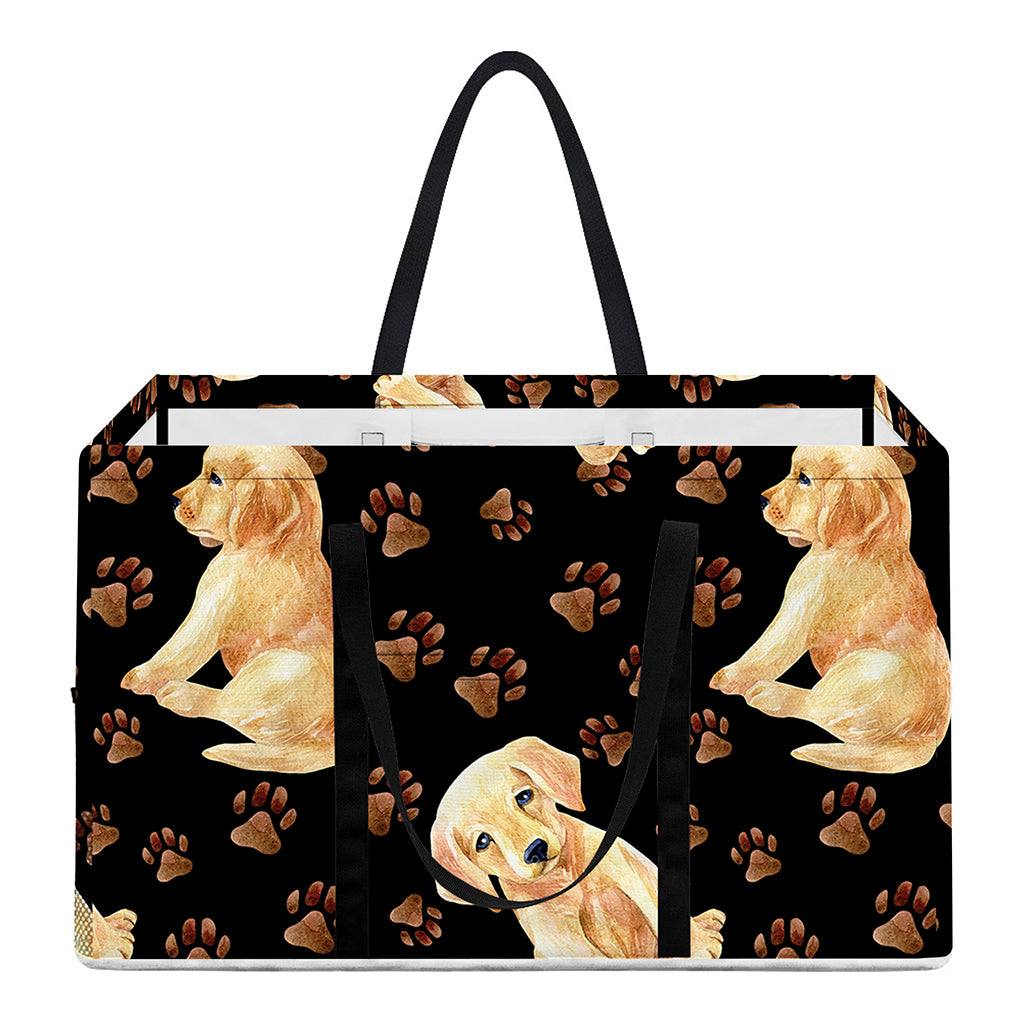 Labrador Retriever Puppy Pattern Print Utility Tote Bag