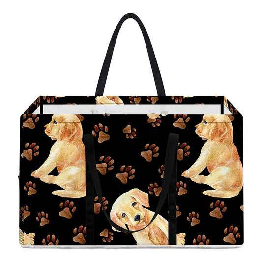 Labrador Retriever Puppy Pattern Print Utility Tote Bag