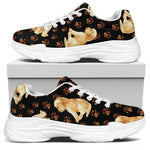 Labrador Retriever Puppy Pattern Print White Chunky Shoes