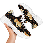 Labrador Retriever Puppy Pattern Print White Chunky Shoes