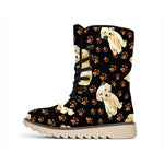 Labrador Retriever Puppy Pattern Print Winter Boots