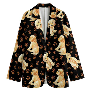 Labrador Retriever Puppy Pattern Print Women's Blazer