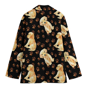 Labrador Retriever Puppy Pattern Print Women's Blazer