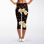Labrador Retriever Puppy Pattern Print Women's Capri Leggings