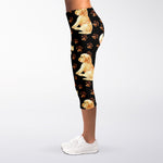 Labrador Retriever Puppy Pattern Print Women's Capri Leggings