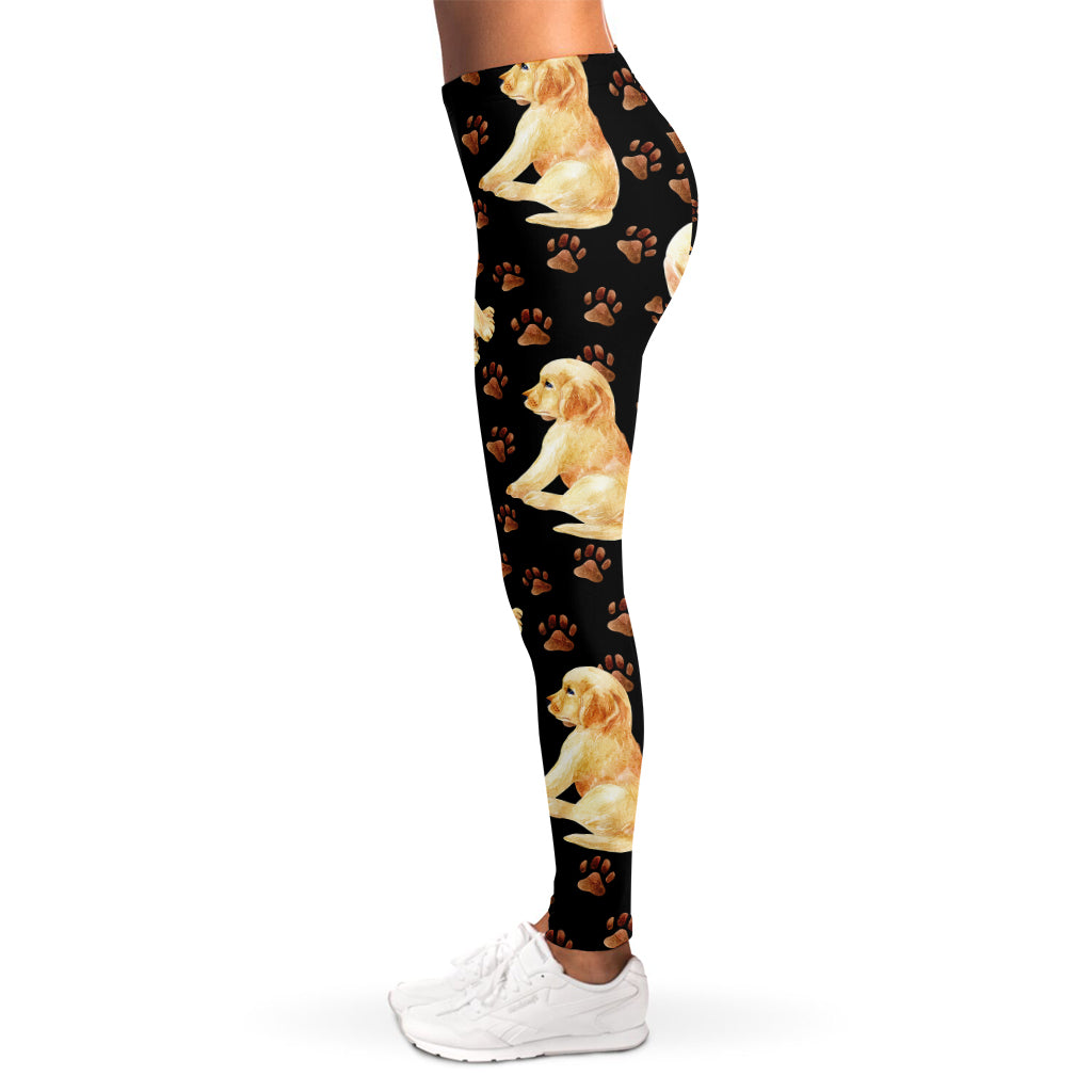 Labrador Retriever Puppy Pattern Print Women's Leggings