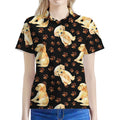 Labrador Retriever Puppy Pattern Print Women's Polo Shirt