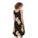 Labrador Retriever Puppy Pattern Print Women's Sleeveless Dress