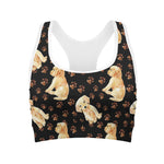 Labrador Retriever Puppy Pattern Print Women's Sports Bra