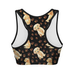 Labrador Retriever Puppy Pattern Print Women's Sports Bra