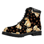 Labrador Retriever Puppy Pattern Print Work Boots