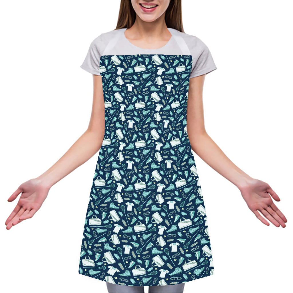 Lacrosse Equipment Pattern Print Adjustable Apron