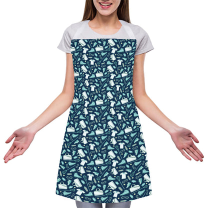 Lacrosse Equipment Pattern Print Adjustable Apron