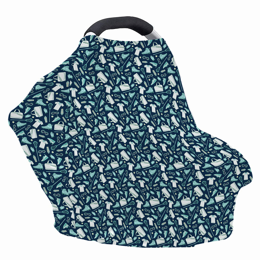 Lacrosse Equipment Pattern Print Baby Seat Cover