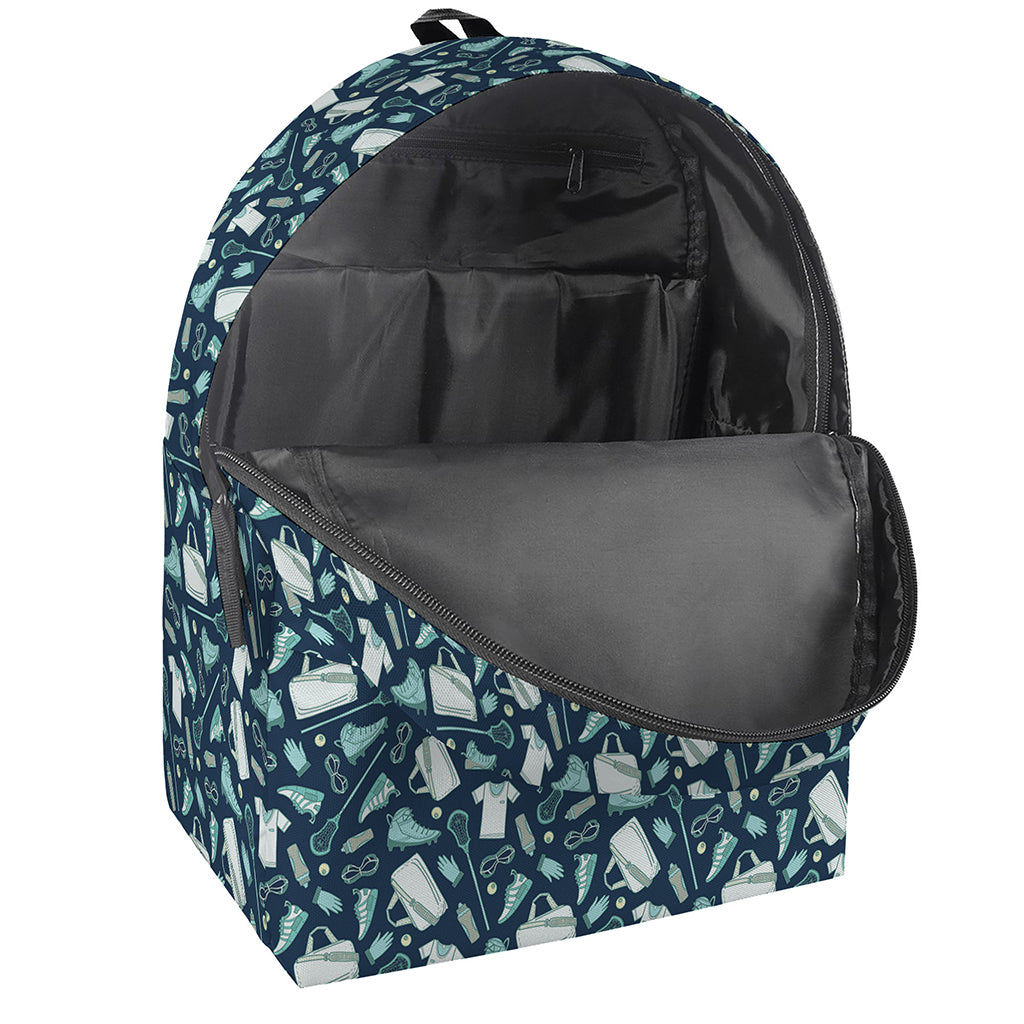 Lacrosse Equipment Pattern Print Backpack