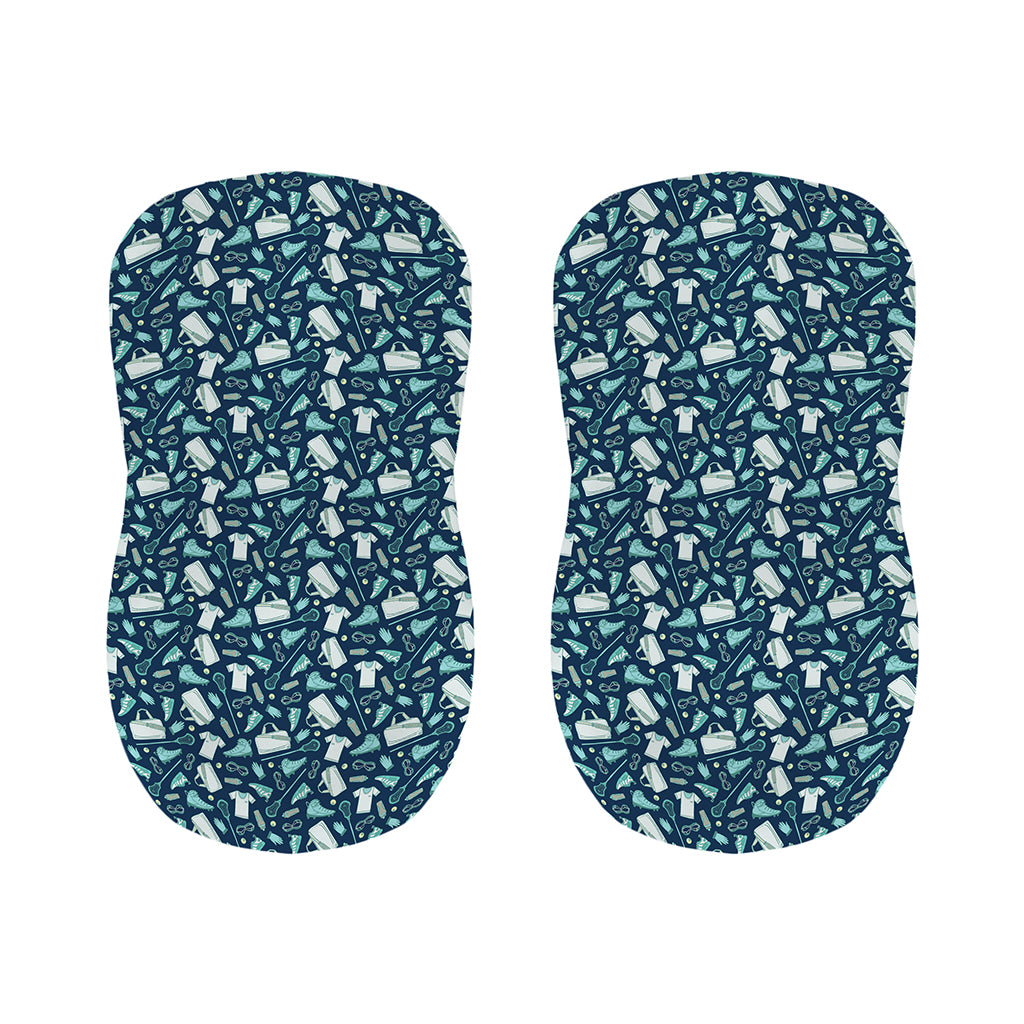 Lacrosse Equipment Pattern Print Bar Stool Covers