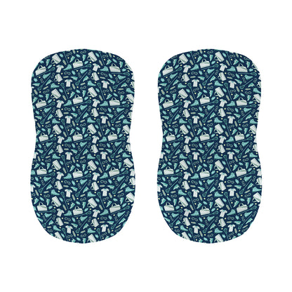 Lacrosse Equipment Pattern Print Bar Stool Covers