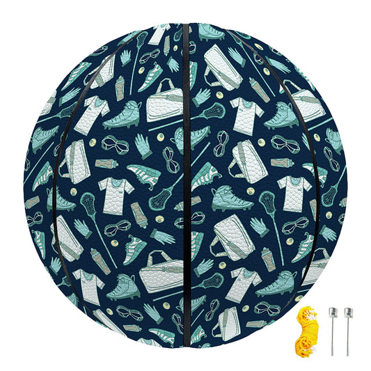 Lacrosse Equipment Pattern Print Basketball