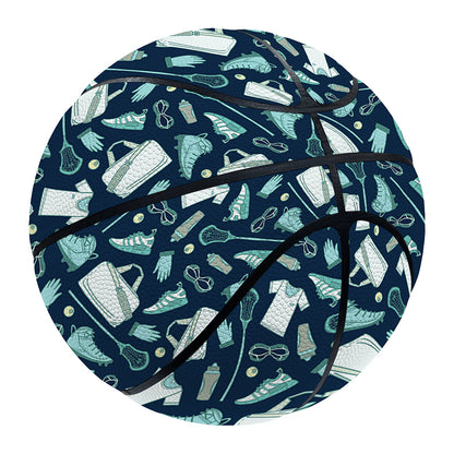 Lacrosse Equipment Pattern Print Basketball