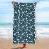 Lacrosse Equipment Pattern Print Beach Towel