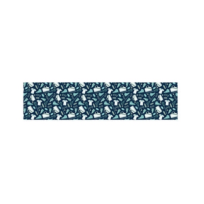 Lacrosse Equipment Pattern Print Bed Runner