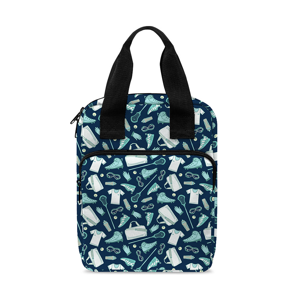 Lacrosse Equipment Pattern Print Bible Tote Bag