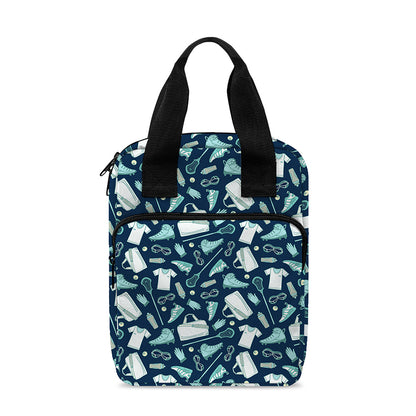 Lacrosse Equipment Pattern Print Bible Tote Bag